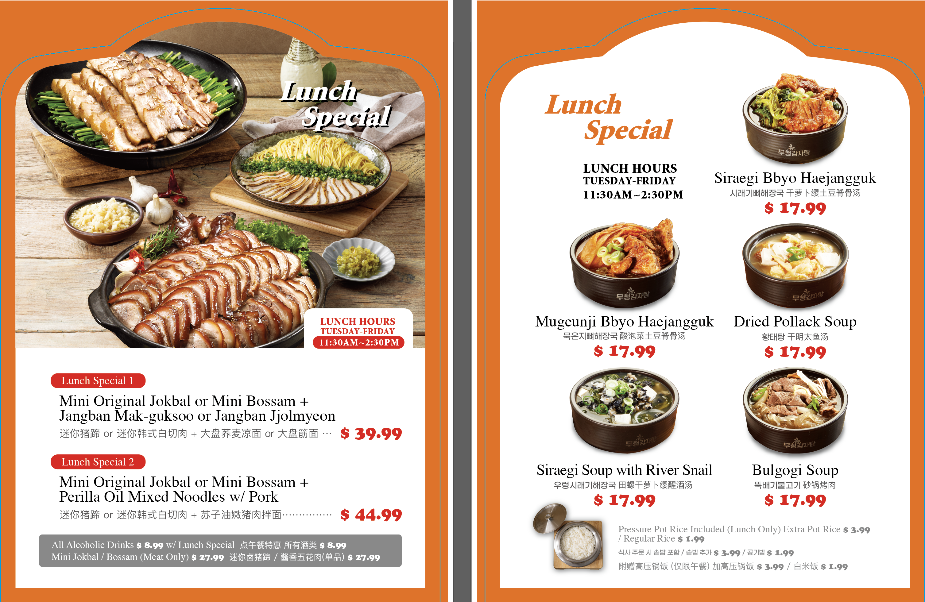 Lunch Special Menu